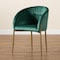 Baxton Studio Ballard Glam and Luxe Green Velvet Upholstered and Gold Finished Metal Dining Chair 192-11779-ZORO - alternate 2